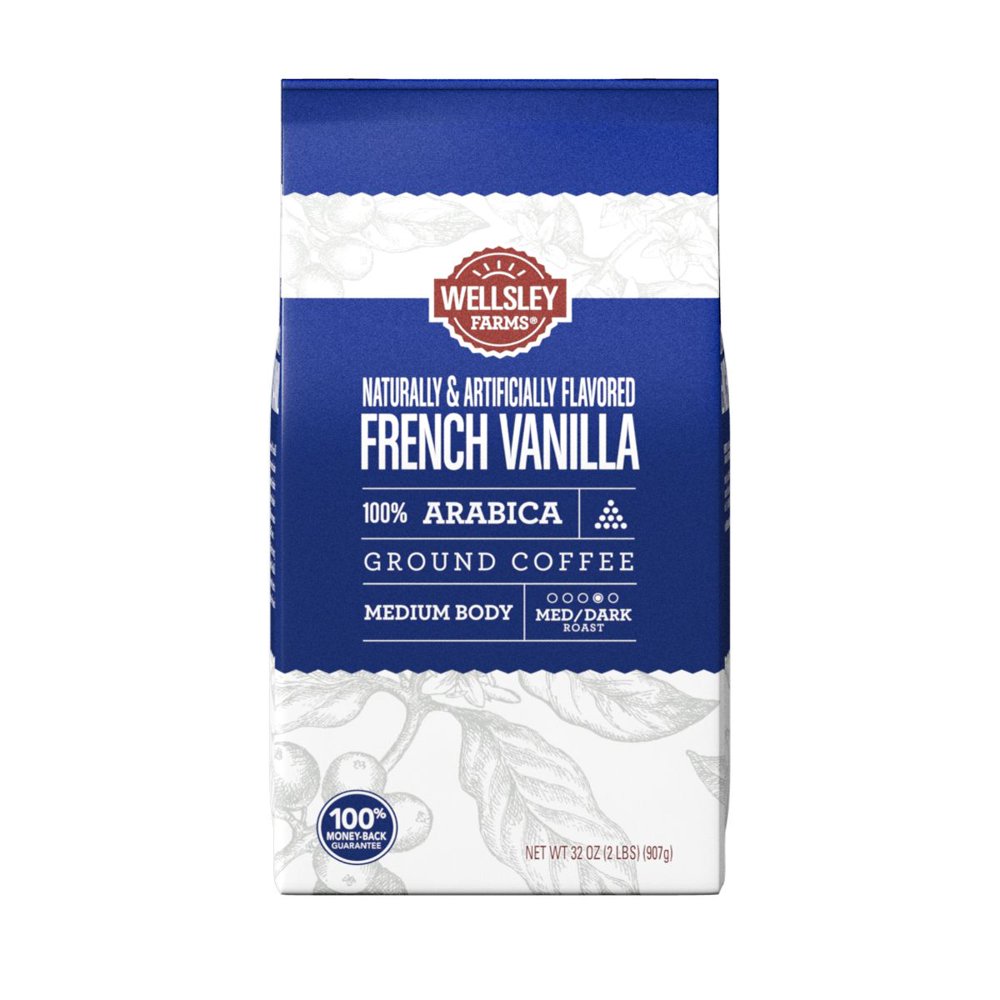 Wellsley Farms French Vanilla Ground Coffee, 32 oz.