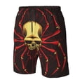 thumbnail image 4 of Pofeuu Red Skull Spider Prin Men's Swim Trunks Quick Dry Bathing Suit Swimming Board Shorts Mesh Lining Beach Swimwear-3X-Large, 4 of 6