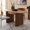 Natural, variant on Safavieh Syura 62" Oval Dining Table, Black