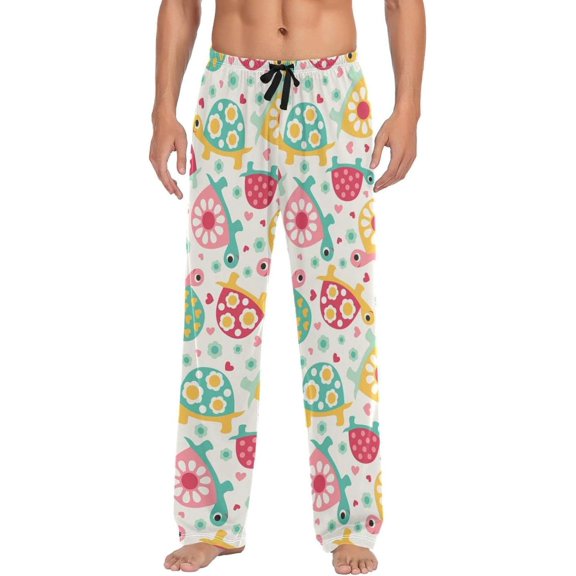 GZHJMY Sea Turtle Pajama Pants for Men, Lounge Pants Lightweight Men Pajama Bottoms with Drawstring Pockets, Christmas New Year Birthday Gifts, X-Large