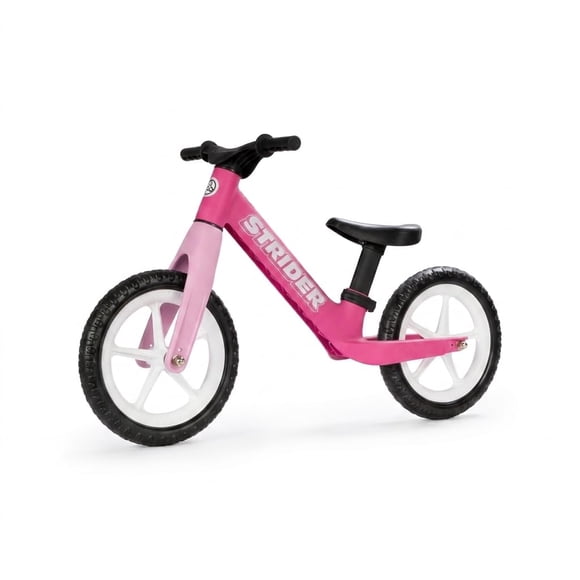 Bicicleta de equilibrio Strider 12" Comp rosa sin pedales para niños