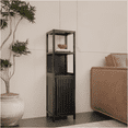 thumbnail image 2 of JERFIT Tall Bamboo Storage Cabinet with Doors, 52 Inch Freestanding Linen Tower Organizer for Bathroom, Bedroom, Living Room, 2 of 9