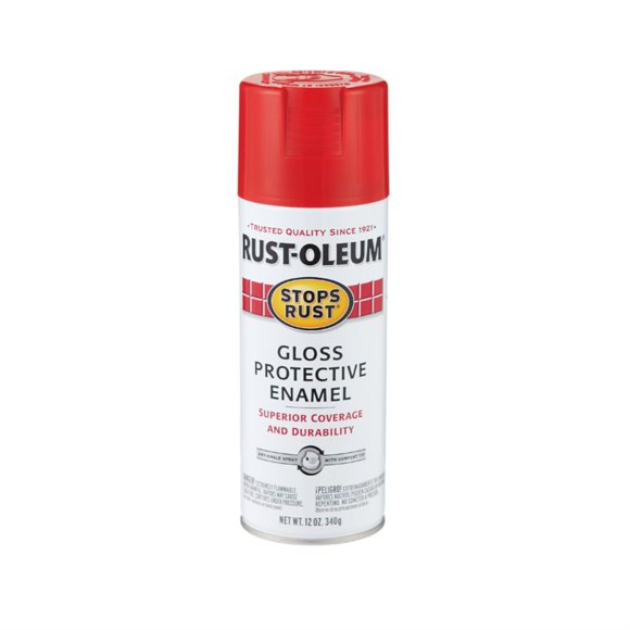 Rust-Oleum 7762830 Stops Rust Spray Paint, 12 Ounce, Gloss Sunrise Red