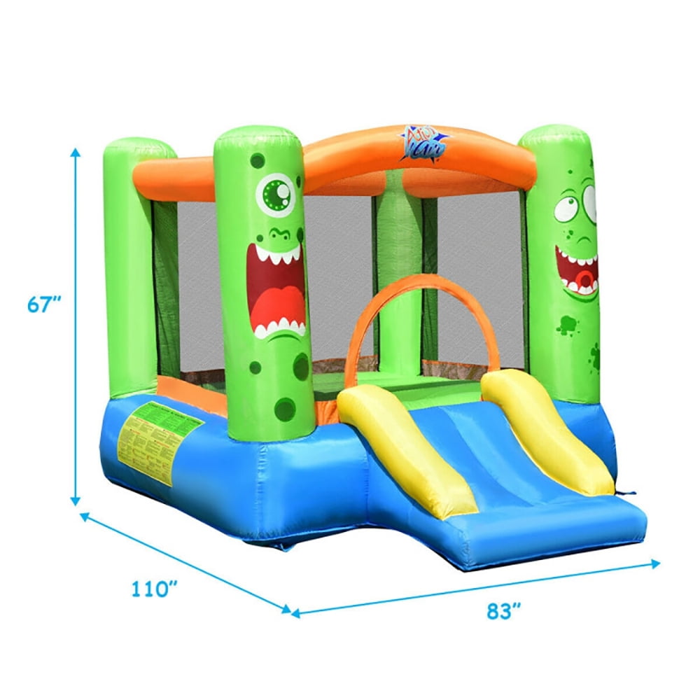 Aimee Lii Inflatable Castle Bounce House Jumper Kids Playhouse with Slider, Kids Bounce House