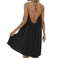 thumbnail image 6 of Hrsba Solid Color Backless Sleeveless Midi Dress Women Summer Casual Dresses for Women Soft Lightweight Fabric for Daily Wear and Beach Activities, 6 of 7