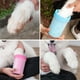 thumbnail image 2 of Limpiador para patas de perro, limpiador de patas de animales con toalla, cepillo de limpieza para mascotas pequeñas JM, 2 of 6