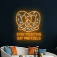 thumbnail image 4 of Handmadetneonsign Stay Positive Eat Pretzels Neon Sign, Pretzels Wall Art Decor, Bakery Wall Decor, 4 of 5