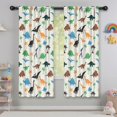 thumbnail image 5 of Blackout Kids Curtains,Beige Cartoon Dinosaurs Palms Pattern Childrens Insulated Curtains Set Of 2,Bedroom Essentials,Toddler Room Decor 42"x63", 5 of 5