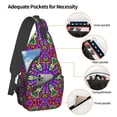 thumbnail image 4 of ZICANCN Crossbody Sling Bags for Women Men,Cartoon Modern Purple Doodle Casual Shoulder Backpacks for Travel Sport Climbing Runners Daypack, 4 of 9