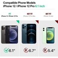 thumbnail image 2 of IBAOLE Révolution pour iPhone 12 / iPhone 12 Pro Étui 6.1 Pouces (Sortie 2020), Étui Protectrice Robuste à Double Couche Antichoc avec Support et Protecteur d'Écran Intégré, Noir/noir, 2 of 7