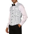 thumbnail image 4 of Lars Amadeus Dress Vest for Men's Slim Fit Sleeveless Polka Dots Pattern Waistcoat, 4 of 5