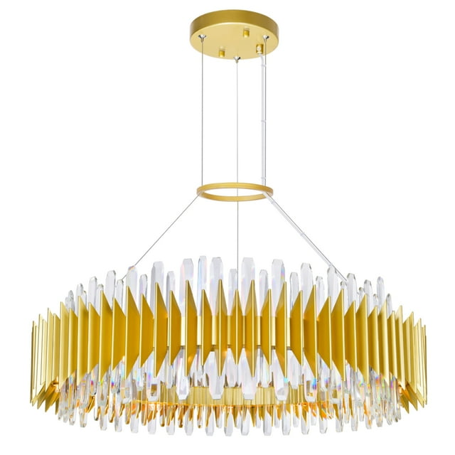 CWI Lighting Lustre à 24 Lumières avec Fini Satiné Doré