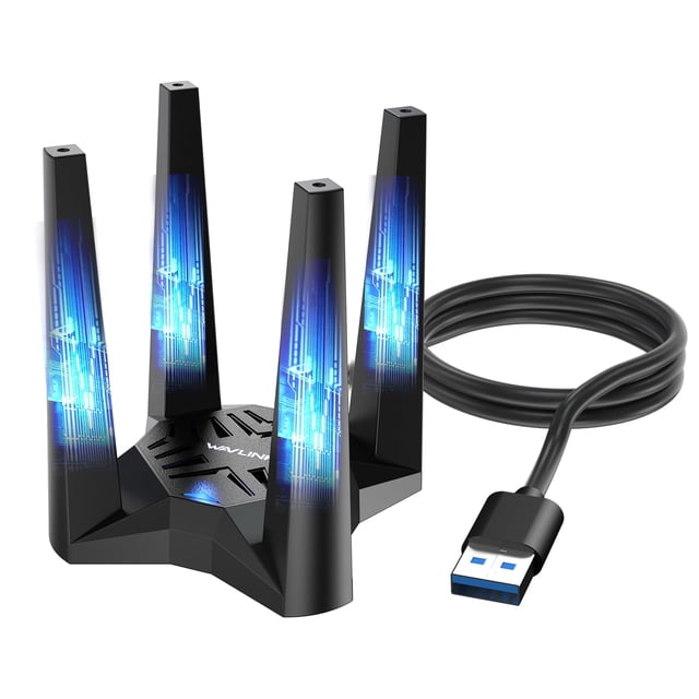 Adaptador WiFi USB WAVLINK AX5400 WiFi 6E de triple banda
