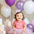 thumbnail image 5 of Wild One Dinosaur 1st Birthday T-Shirts for Baby Girls and Boys First Birthday Outfit White on Mauve Shirt 12 Months, 5 of 6