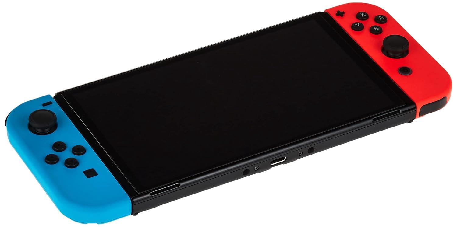 Restored Nintendo Switch OLED Model, Neon Blue/Neon Red (Refurbished)