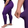thumbnail image 3 of Absolute Support Plus Size Women Compression Leggings 20-30mmHg Purple 3X-Large, 3 of 7