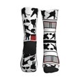 thumbnail image 2 of Women's Men's Hockey Player Colorful Novelty Pattern Crew Athletic Socks, 2 of 7