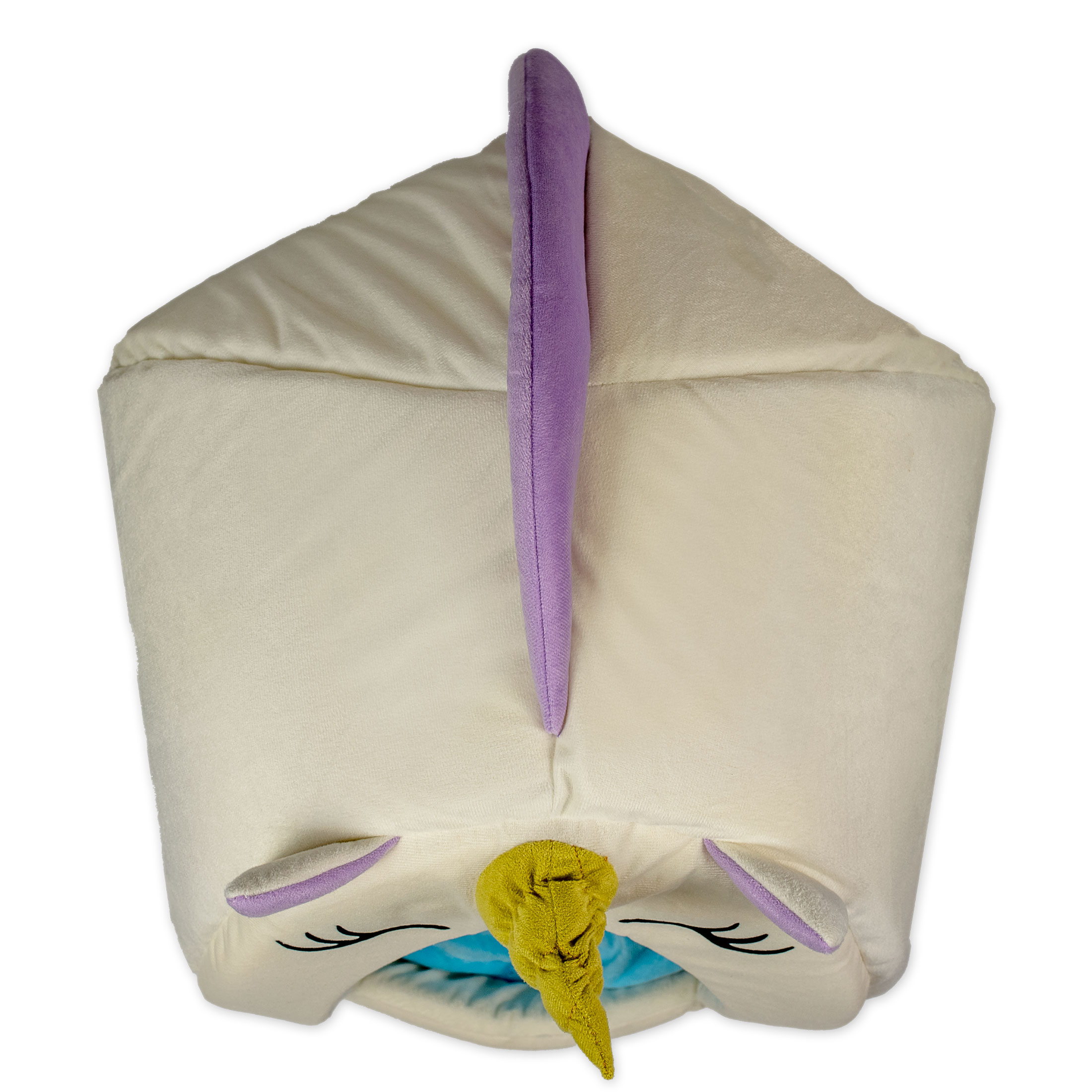 Vibrant Life Small Pet Bed with Removable Pillow, Cream Unicorn Theme