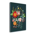thumbnail image 2 of Tangletown Fine Art 'Groovy Florals II Be Happy' Graphic Art Print on Canvas, 2 of 2