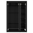 thumbnail image 3 of Cfowner 67"Portable Clothes Closet Wardrobe, with Non-woven Fabric and Hanging Rod Quick and Easy to Assemble Black, 3 of 7