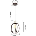 thumbnail image 2 of RADIANCE Goods Industrial 1 Light Oil Rubbed Bronze Ceiling Pendant 8" Wide, 2 of 2
