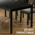 thumbnail image 4 of Kithkasa Dining Table for 4-6,60" Modern Rectangular Kitchen Table with Sturdy Wood Frame & Rustic Black Finish, Kitchen Furniture for Home, Dining Room, Black, 4 of 6