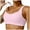 Pink, variant on Bralette Bra for Women Backless Sports Bra for Women One Shoulder Padded Bustier Push Up Gym Yoga Workout Fitness Bralette Top
