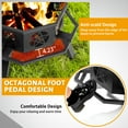 thumbnail image 3 of Zimtown Fir Pit for Outside 35 inch Iron Wood Burning Fir Pit with Anti-scald Footrest, 3 of 10