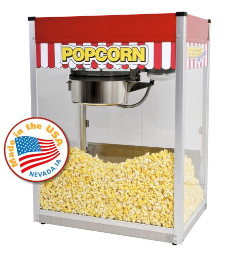Commercial 16 oz Popcorn Machine Theater Popper Maker Cart Paragon Pro PS-16 