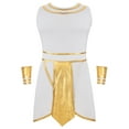 thumbnail image 3 of Doomiva Costume Égyptien Ancien Grec Romain pour Hommes Robe Sans Manches avec Poignets Cosplay Halloween Blanc m, 3 of 5