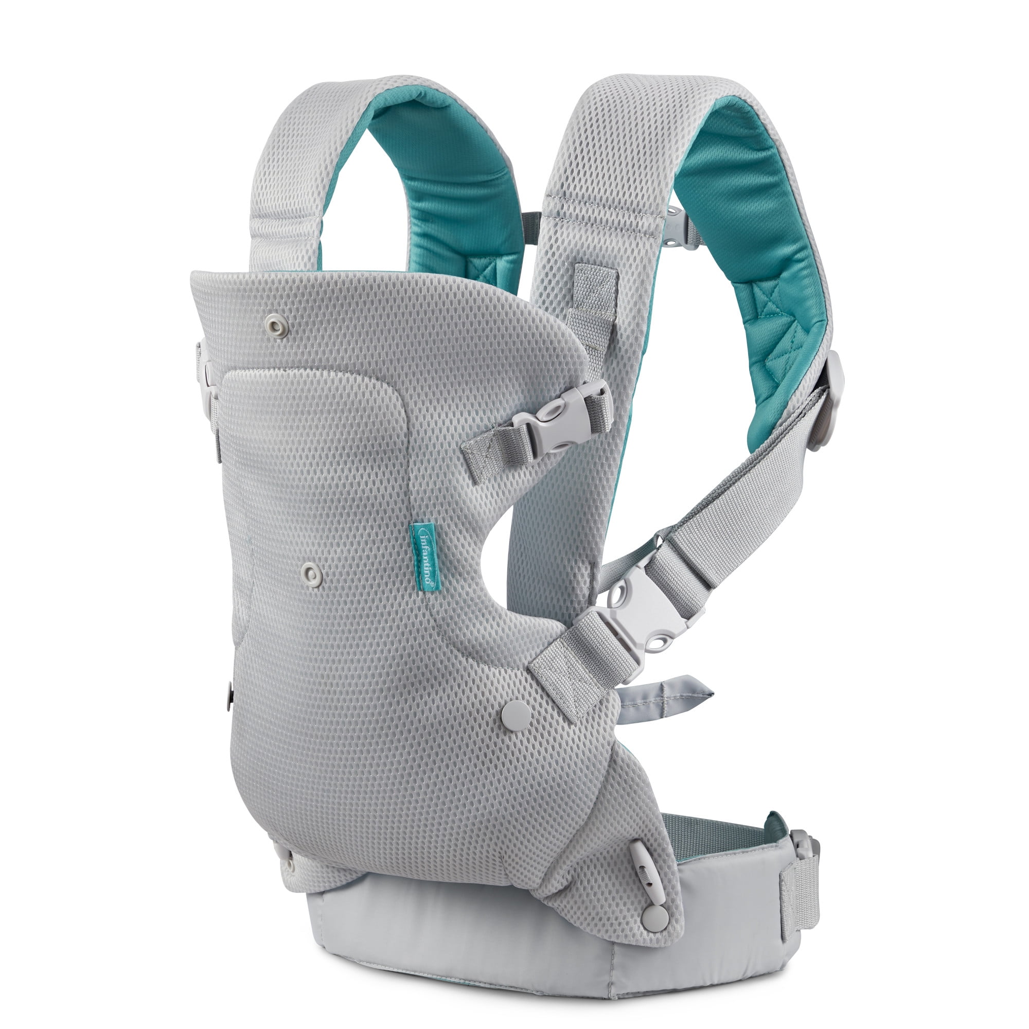 Infantino Flip 4-In-1 Convertible Light & Airy Baby Carrier, 4-Position, Light Gray