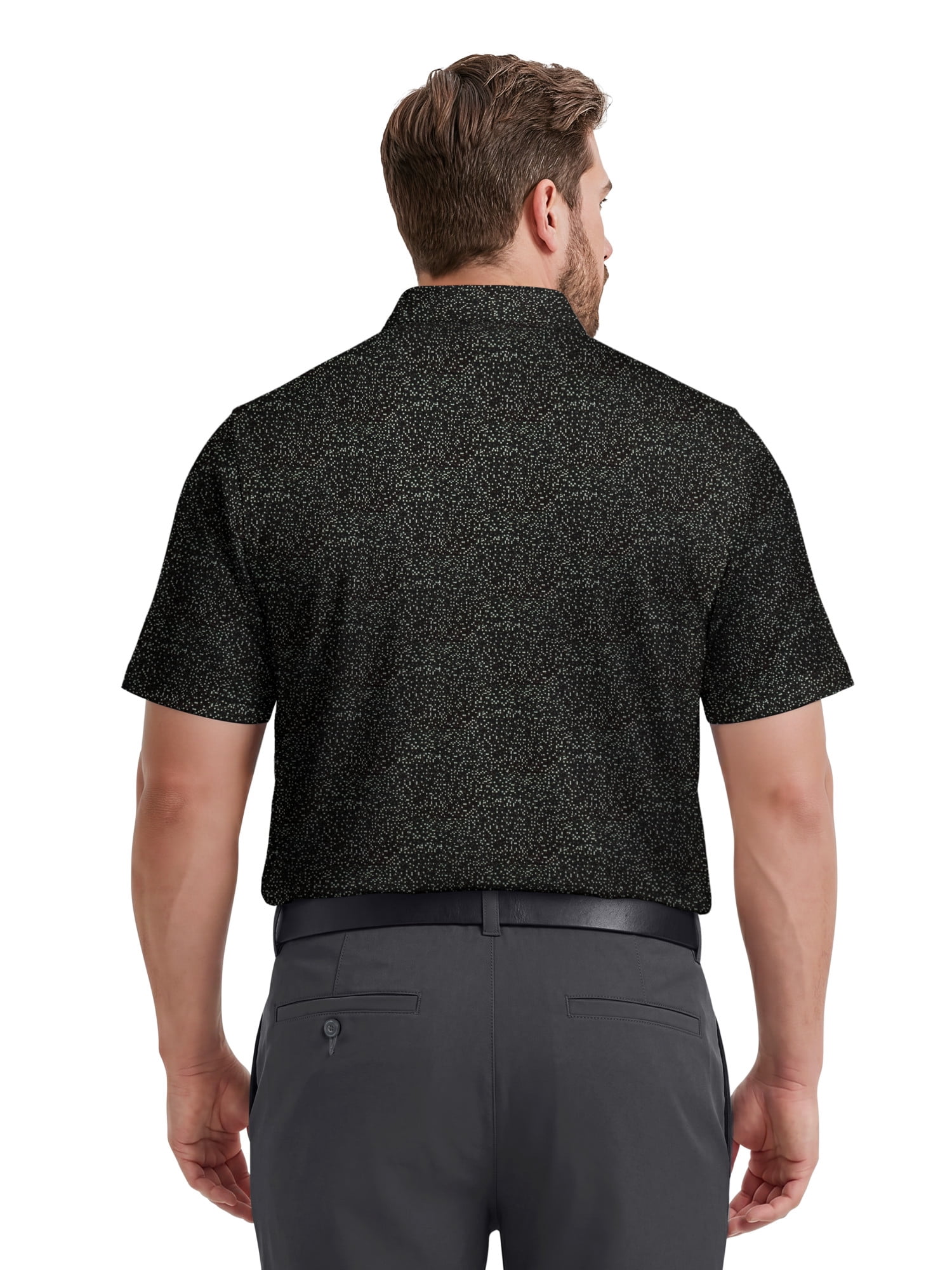 Ben Hogan Performance Men’s & Big Men's All-Over Micro-Confetti Short Sleeve Golf Polo Shirt, Sizes S-4XLT