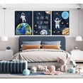 thumbnail image 3 of 3 PCS Space Astronaut Canvas wall art Cool Galaxy Planet Poster Picture Colorful Fantasy Universe Painting Fantasy Outer Spaceman Planet Universe Artwork Wall Decor Boys Bedroom Decoration, 3 of 6