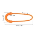 thumbnail image 2 of Uxcell Zipper Pulls Extension Handle Cord, 30 Pack Finger Use Plastic U-Shape Tab Tag Extender, Orange, 2 of 5
