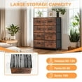 thumbnail image 2 of Simenmax 8 Drawer Dresser for Bedroom Fabric Dresser Chest of Closets Storage Units Organizer Tower Wooden Top Shelf for Bedroom, Hallway, Entryway, Closet,Brown, 2 of 8