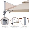 thumbnail image 6 of 10 ft. Octagon Cantilever Patio Umbrellas Adjustable 5 Angle Outdoor Umbrella Beige Square with base, 6 of 6