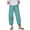 B146 Mint Green womens capris for summer clearance under $5, variant on Women Capri Pants On ! Cagogo Ladies Casual Linen Capris Pants with Pockets Wide Leg Summer Stretch Loose Lounge Cropped Pants Plus Size Elastic Waisted Beach Capri Trousers