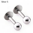 thumbnail image 7 of UDIYO 1 Pair 3 4 5 mm Unisex Cool Titanium Steel Tragus Stud Cartilage Ball Earrings, 7 of 7