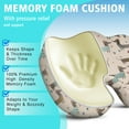 thumbnail image 5 of Premium Dog Pattern Memory Foam Seat Cushion Ergonomic Chair Pad for Office Chair, Car, Airplane & Bleachers Sciatica, Tailbone Hip & Back Pain Relief - Chair Cushion for Long Office Workers., 5 of 5