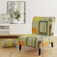 thumbnail image 5 of Designart "Retro Square Design VII" Upholstered Mid-Century Accent Chair - Arm Chair, 5 of 5