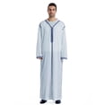 thumbnail image 6 of Men's Casual Hooded Long Sleeved Robe With Embroidered Medium Satin, 6 of 8