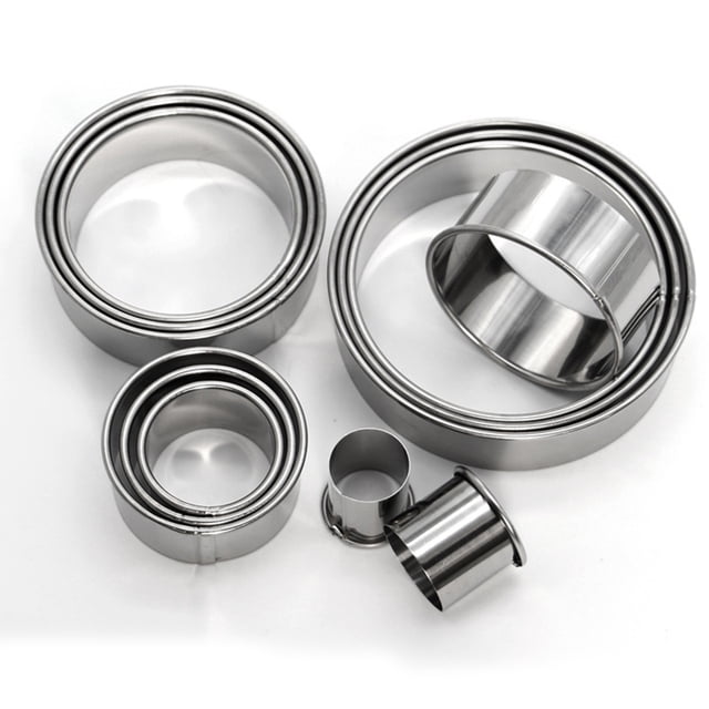FENGGUIQU 12Ud Cortadores De Masa Para Galletas Y Pasteles En Acero Inoxidable Plata