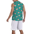 thumbnail image 5 of Easygdp Starfish and Shell Men's Mesh Basketball Jersey Quick Drying Sleeveless Shirts Fitted Muscle Tank Tops Sport Round Neck T-Shirt - Small, 5 of 9