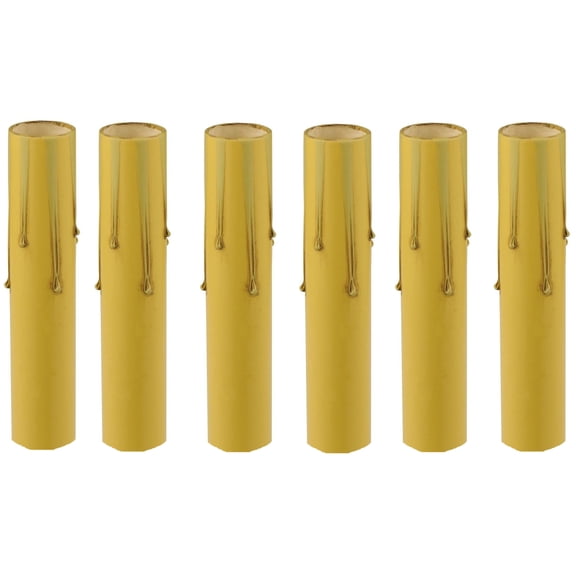 Creative Hobbies 1775 - 4 inch Tall Antique Look Drip Candle Socket Covers ~ Candelabra Base | 6 Pack