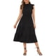 thumbnail image 2 of INSPIRE CHIC Vestidos Midi para Mujeres con Cuello Mock y Mangas Rizadas XS Negro, 2 of 6