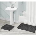 thumbnail image 3 of mDesign Non-Slip Microfiber Polyester Heathered Rugs, Set of 3 - Charcoal Gray, 3 of 9