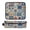 Various Brightly Colored Shapes, variant on Hair Tool Organizer Bag with Heat Resistant Mat Removable Travel Storage Case for Hot Air Brushes Curling Irons Elegant and Timeless Blue Flower