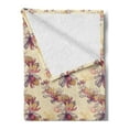 thumbnail image 2 of Magnolia Soft Flannel Fleece Throw Blanket, Illustration of Magnolia Flowers Sketch Lines Nature Pattern, Cozy Plush for Indoor and Outdoor Use, 70" x 90", Pale Orange Beige, by Ambesonne, 2 of 5