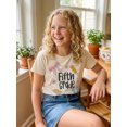 thumbnail image 5 of RUINIXCW Toddler Baby Girl Back to School T Shirt First Day of School Outfit Little Girl Pre Kindergarten First Second Third Fourth Fifth Grade Short Sleeve Casual Summer Tops 4-11Y, 5 of 8