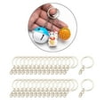 thumbnail image 4 of Llavero de 30 piezas con cadena y llavero con cadena de piezas llavero , artesanía de - 25mm_White se describe Yotijar Anillos de llavero, 4 of 9